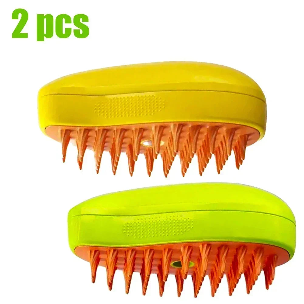 Electric Cat Grooming Brush with Steam Spray – 3‑in‑1 Rechargeable Hair Removal Comb